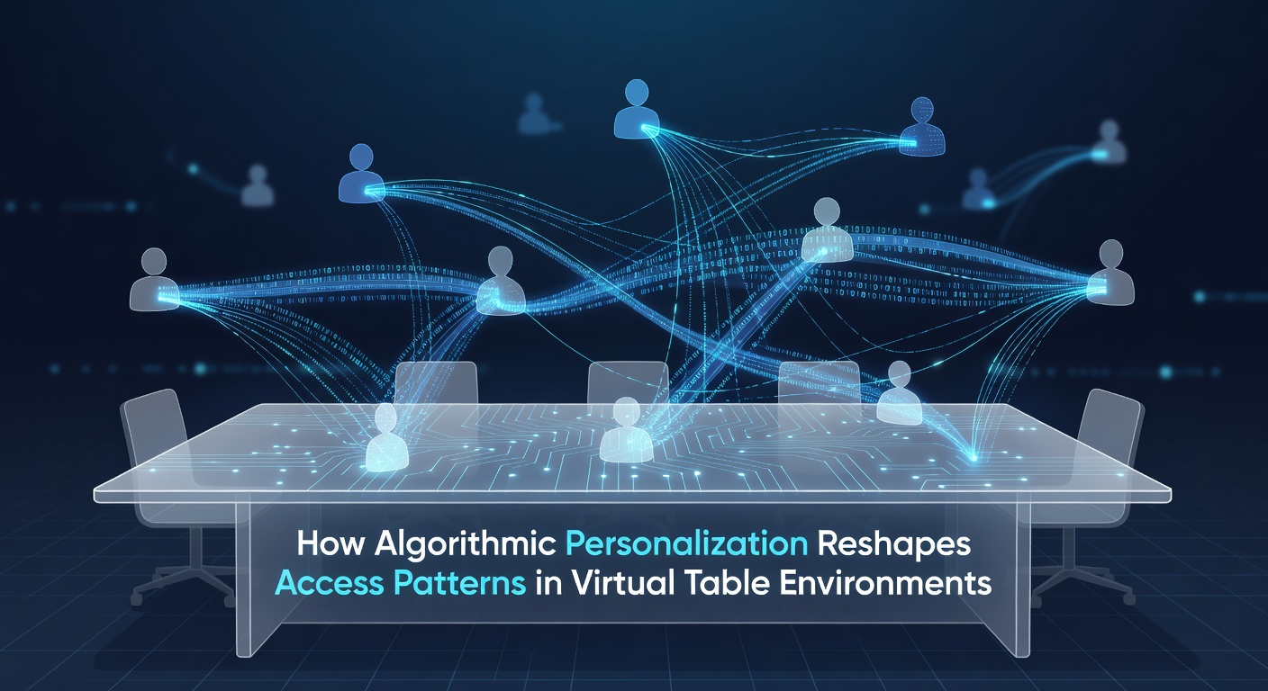 Algorithmic systems analyzing user interaction patterns within virtual table environments