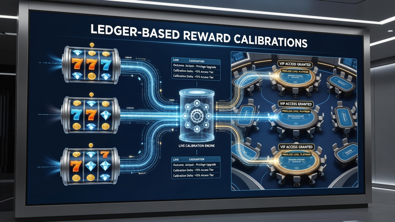 Casino floor view showing integrated slot and live table reward pathways