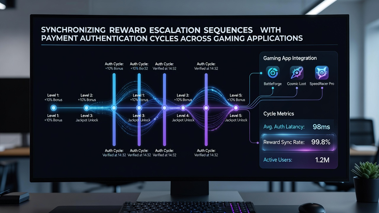 Flowchart of integrated payment authentication and reward escalation in gaming apps
